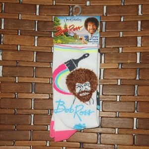 Bob Ross Joy of Painting Socks